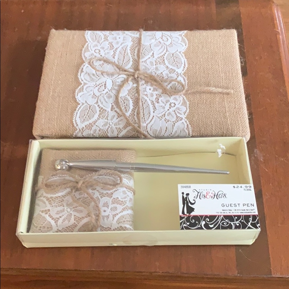 Brand New Wedding Book and Pen